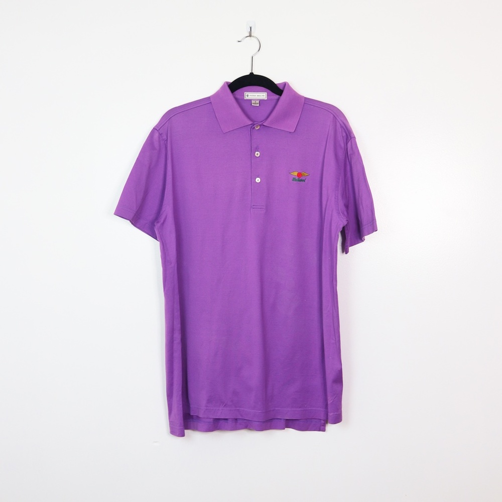 PETER MILLER Polo S Purple Short Sleeve Collar
